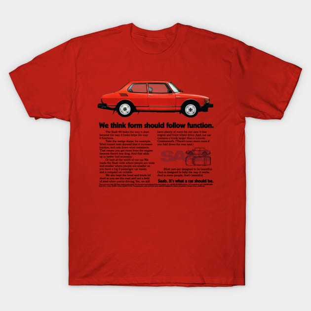 SAAB 99 - advert T-Shirt by Throwback Motors